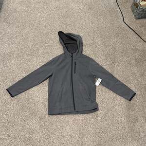 NWT Old Navy Boys Dynamic Fleece Full-Zip Hoodie Heather Dark Grey Size M (8)